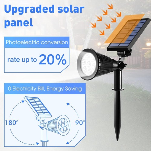 2-in-1 Waterproof LED Solar Powered Spot Lights Outdoor Garden Lamp Auto On/Off - Picture 13 of 25