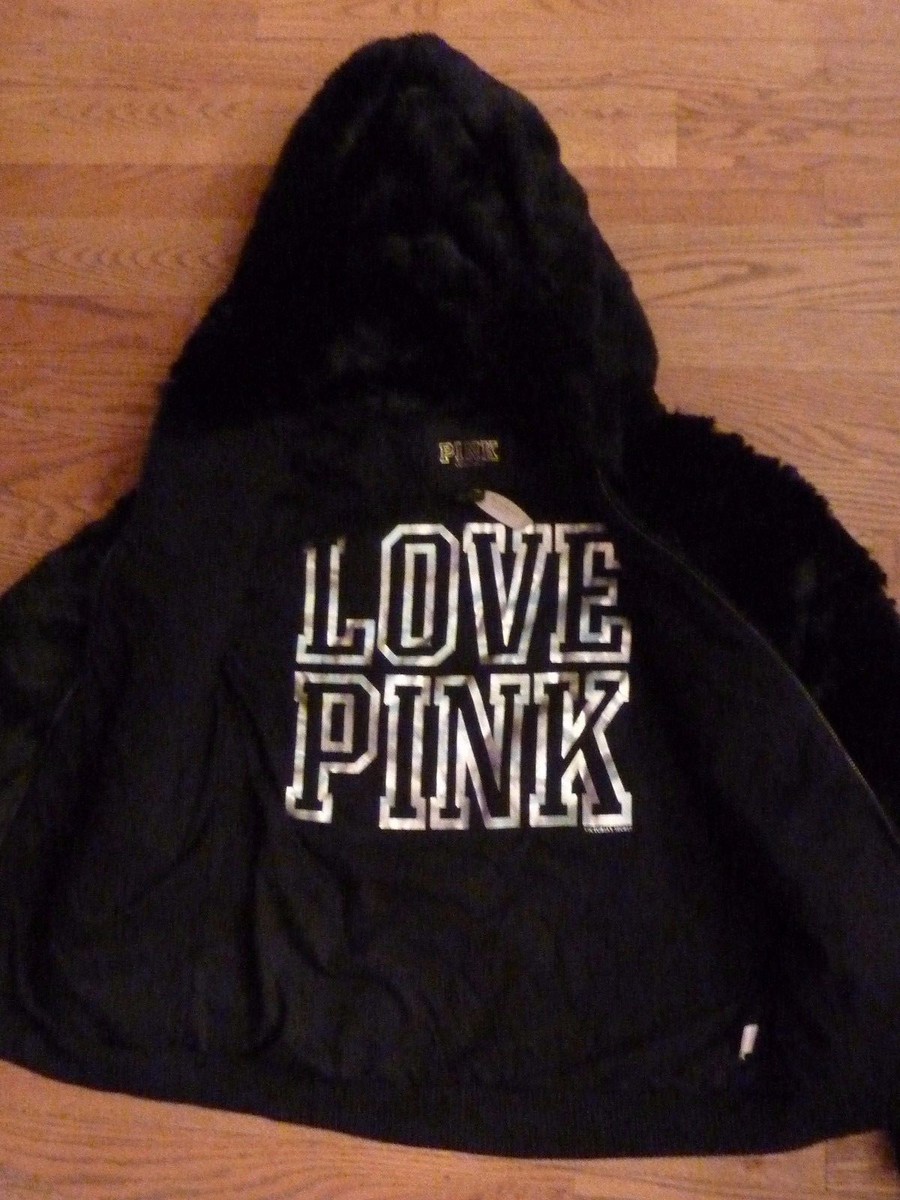 Love Pink Hoodie Fuzzy Jacket Victoria Secret VICTORIAS SECRET