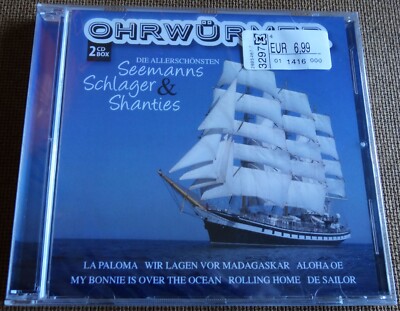 2CD Box OHRWÜRMER - Seemanns Schlager & Shanties · CD 2020, 50 Tracks · NEU&OVP