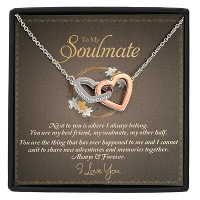 To My Soulmate Necklace, Gift For Wife Girlfriend From Husband