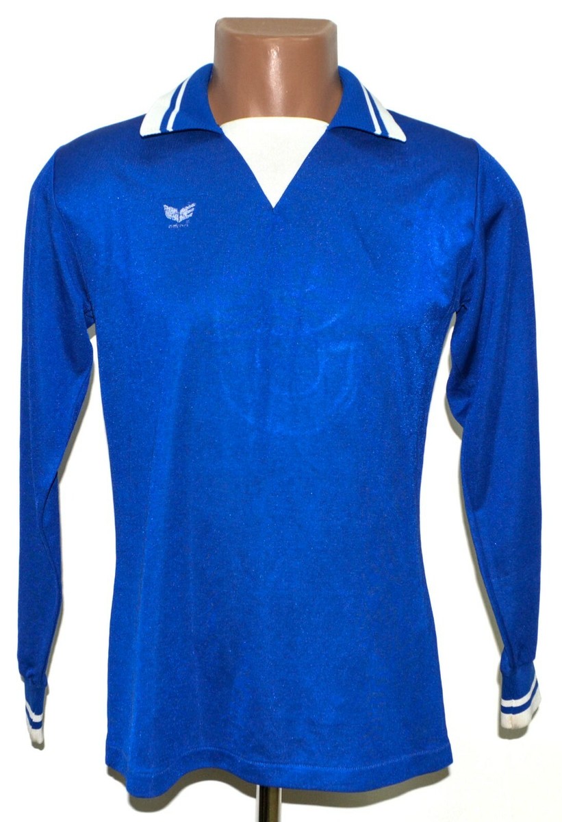 Maillot De Football Vintage Erima, Style Schalke 1976/1979, Bleu #9, Taille M