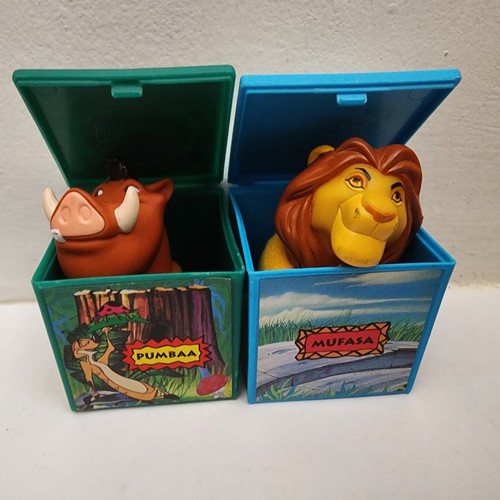 Vintage Lion King Pumbaa And Mufasa Finger Puppets Burger King Toys