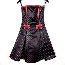 GUNNE SAX x Jessica McClintock Corset Top Fit & Flare Dress Sz 3-4 Anime Goth