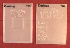 Cuttlebug Provo Craft Embossing Folders INVITATION You're Invited or BOW FRAME