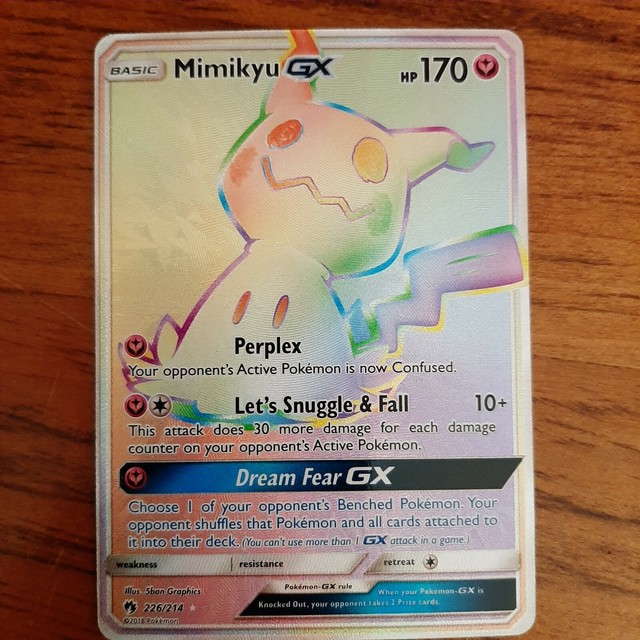Mimikyu GX - 149/214 - Ultra Rare Pokemon Lost Thunder NM | eBay