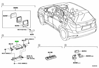 Genuine Toyota Lexus LX570 RX350 Multi Display Controller Sub-Assy