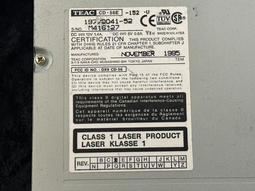 TEAC CD-ROM Drive Internal CD-56E - Picture 4 of 4