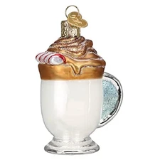 Old World Christmas Glass Ornament, Whipped Coffee, 3.5" (With OWC Gift Box)