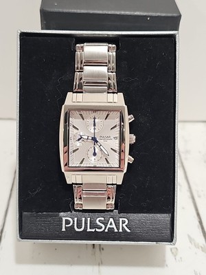 VINTAGE MENS Pulsar Chronograph Watch for men  Stainless  PF8133