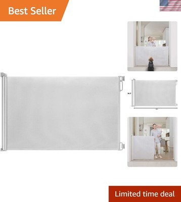 Safety Approved Extra Wide Retractable Gate - 71  for Protecting Kids & Pets