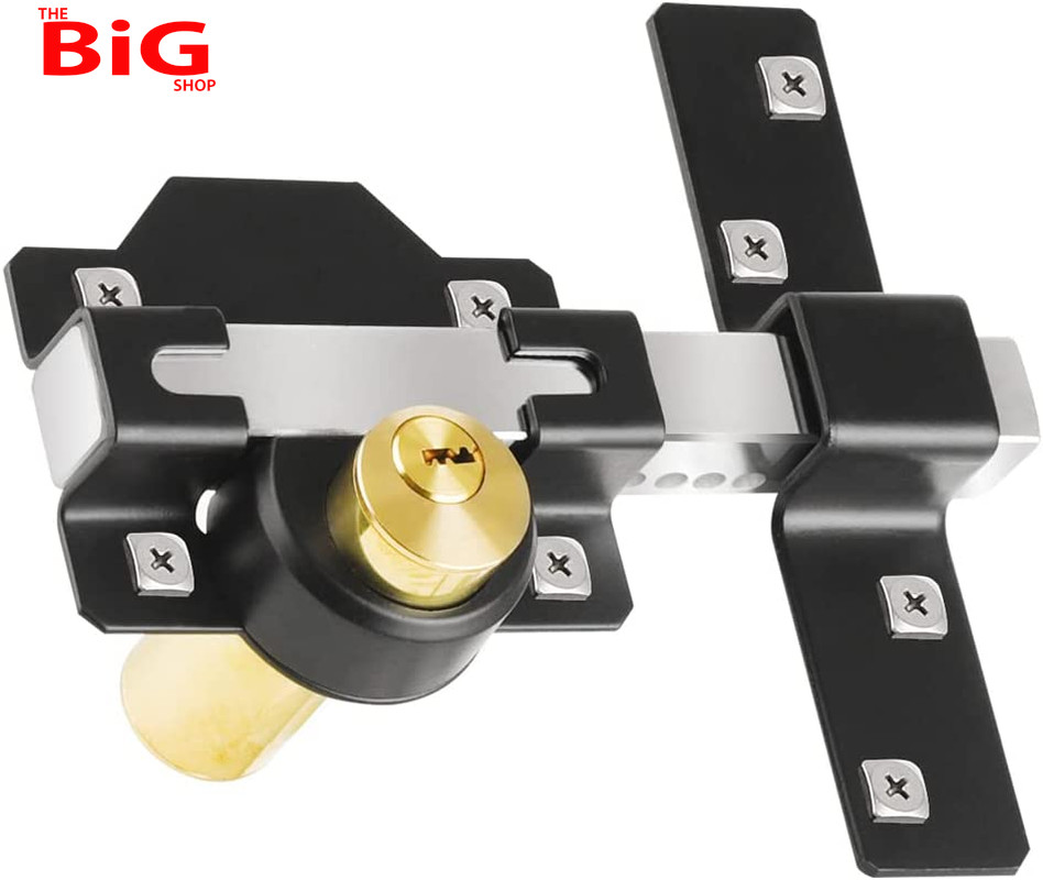 Both Side Lock Door 50Mm Long Throw Gate Lock Stainless Steel Grade Lockable wit