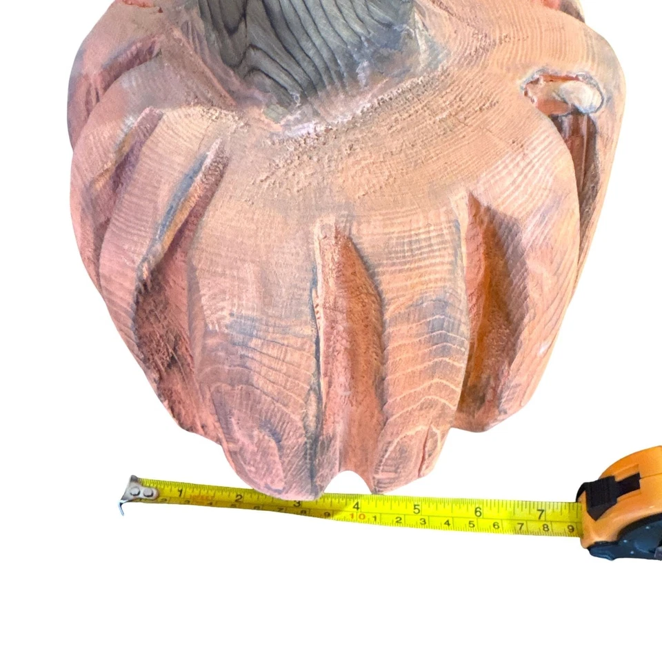 Calabaza de madera rústica hecha a mano decoración por cesta Case Designs LLC Foto 3 de 4