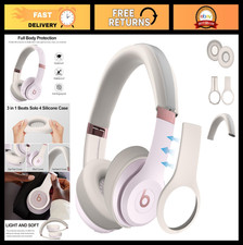 3 in 1 Silicone Case for Beats Solo 4 Headphones - Protective Cover Skin Prote