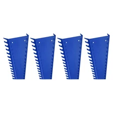 4pcs Metal Wrench Organizer, 52-Slot for SAE & Metric Wrenches, Blue