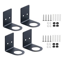 Soap Dispenser Wall Mount 4pc Shower Shampoo Hole for 1.06in Kitchen Pump Black