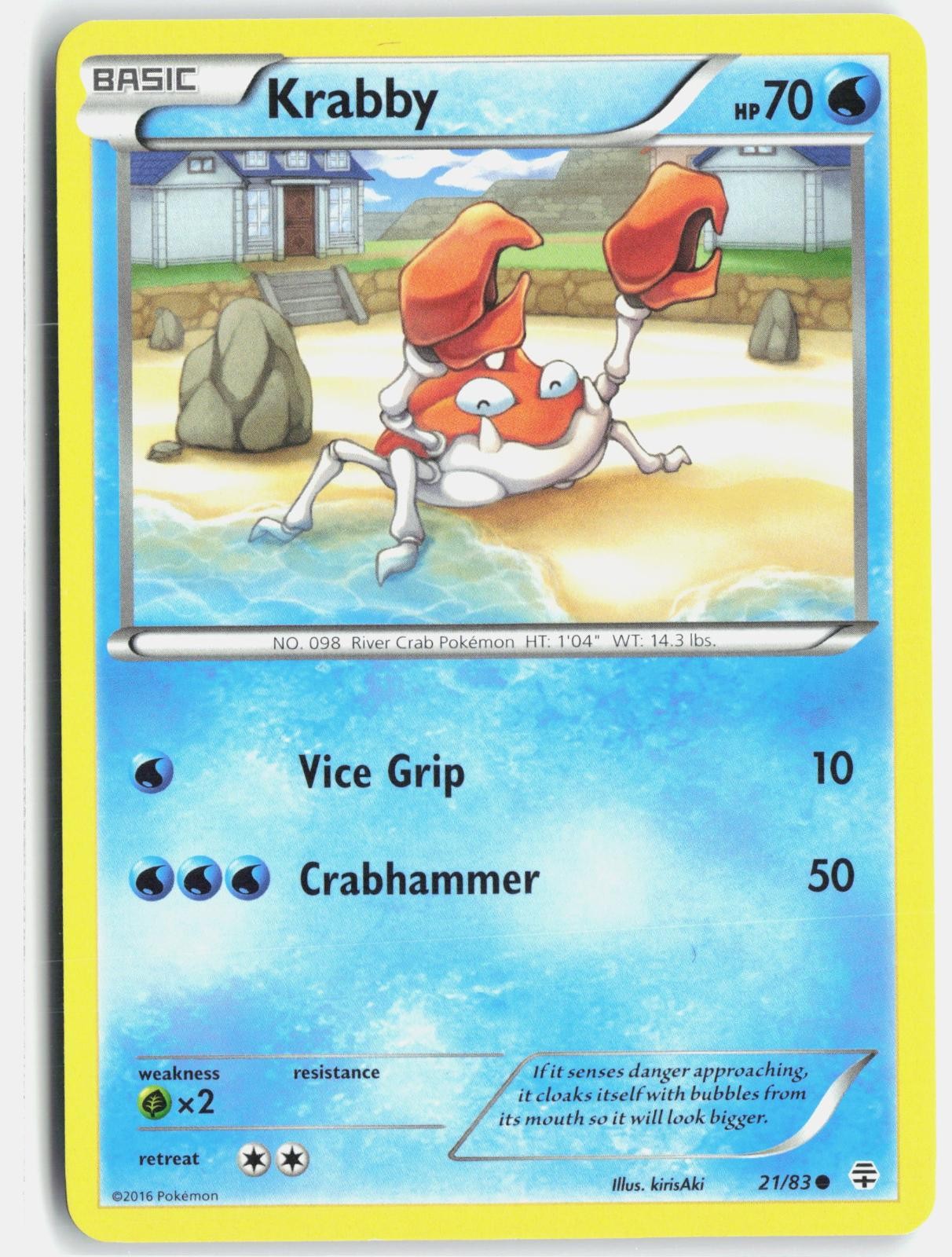 Krabby 21/83 Common Generations Pokemon Lightly Played
