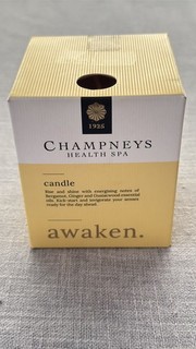 Champneys Health Spa Awaken Candle 200g Bergamot Ginger Guiaicwood