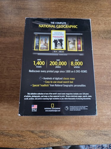 The Complete National Geographic - Every Issue since 1888-2009 (6 DVD-ROMS) NEW - Picture 2 of 5
