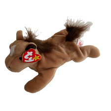 TY Derby the Horse Plush Bean Bag Brown NWT