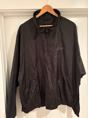 Vintage Greg Norman Golf Jacket Full Zip Windbreaker Men s XL Black Coat