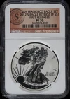 2012 S Proof $1 American Silver Eagle NGC PF 70 San Francisco Eagle Set Reverse