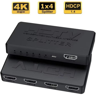 1 in 4 out HDMI Splitter Verteiler 4K 3D 4K@30Hz 1080p@60Hz Ultra HD Adapter