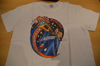 RARITÄT Karnevals T Shirt Grösse L ''Zokunf - Mer spingkse wat kütt''Köln Karneval