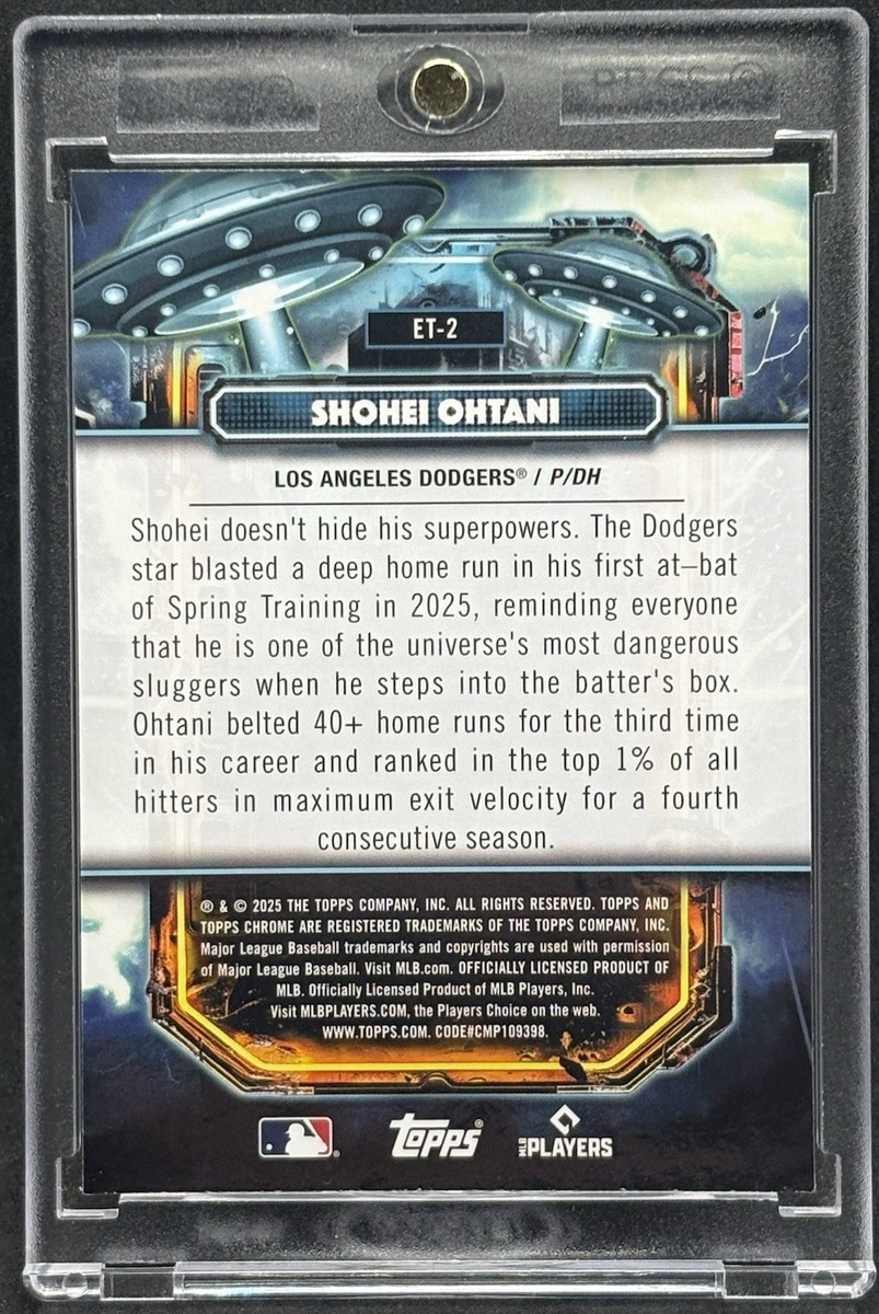 Shohei Ohtani RARE UFO SPACE REFRACTOR INVESTMENT CARD DODGERS MVP