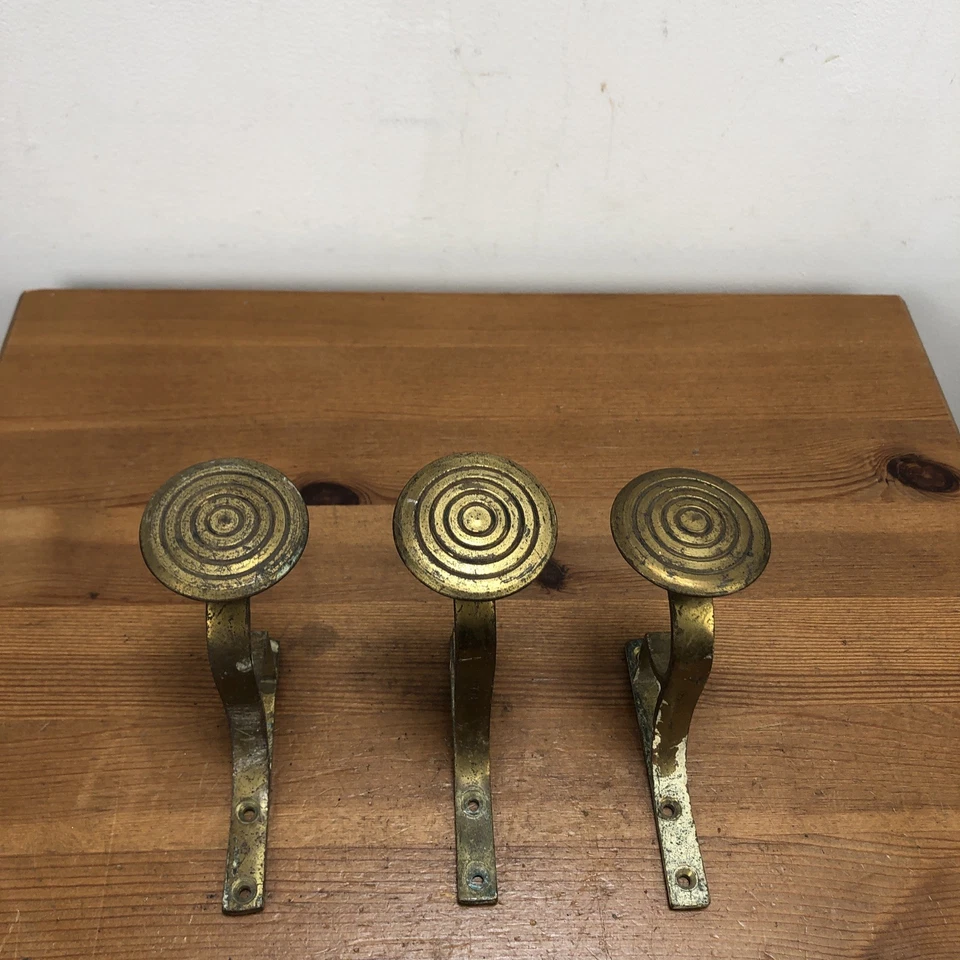 Soportes poste cortina victoriano latón x 3 Foto 2 de 4