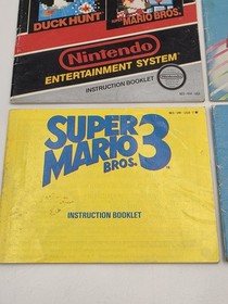 Lote de folletos de instrucciones de galletas de Super Mario Bros 1 2 3 NES Duck Hunt Yoshi