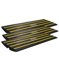 VEVOR Curb Ramp, 3 Pack Rubber Driveway Ramps, Heavy Duty 33069 lbs Weight Capac