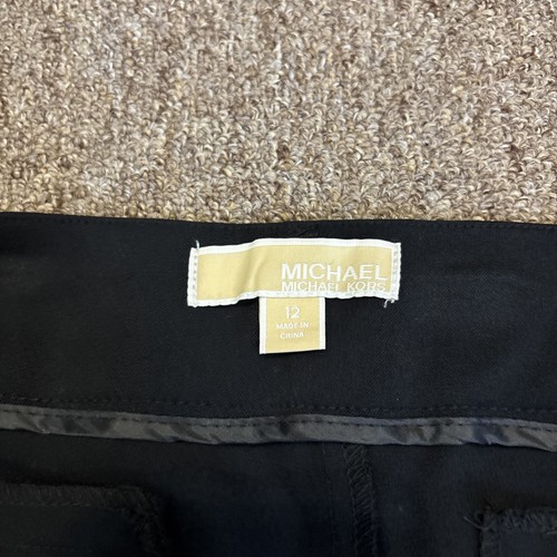 Neu Michael Kors Damen Anzughose 12 schwarz Reißverschluss Fly doppelte Haken Ösen Haken $ 110 - Bild 5 von 12