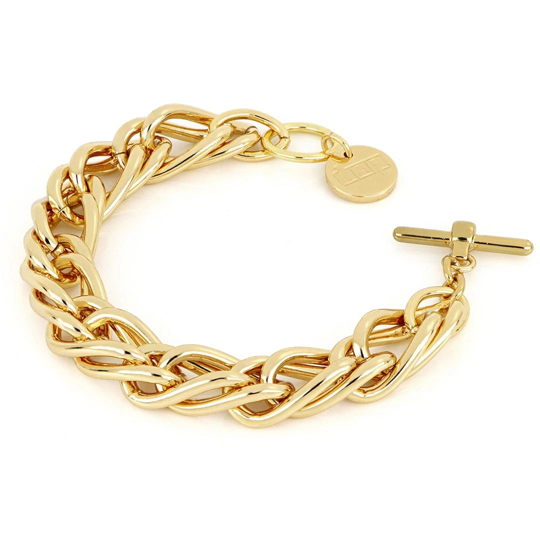Bracelet Rigide En Bronze à Trois Couleurs Pour Femme UNOAERRE - Idée Cadeau Fille, Neuf Avec étiquette