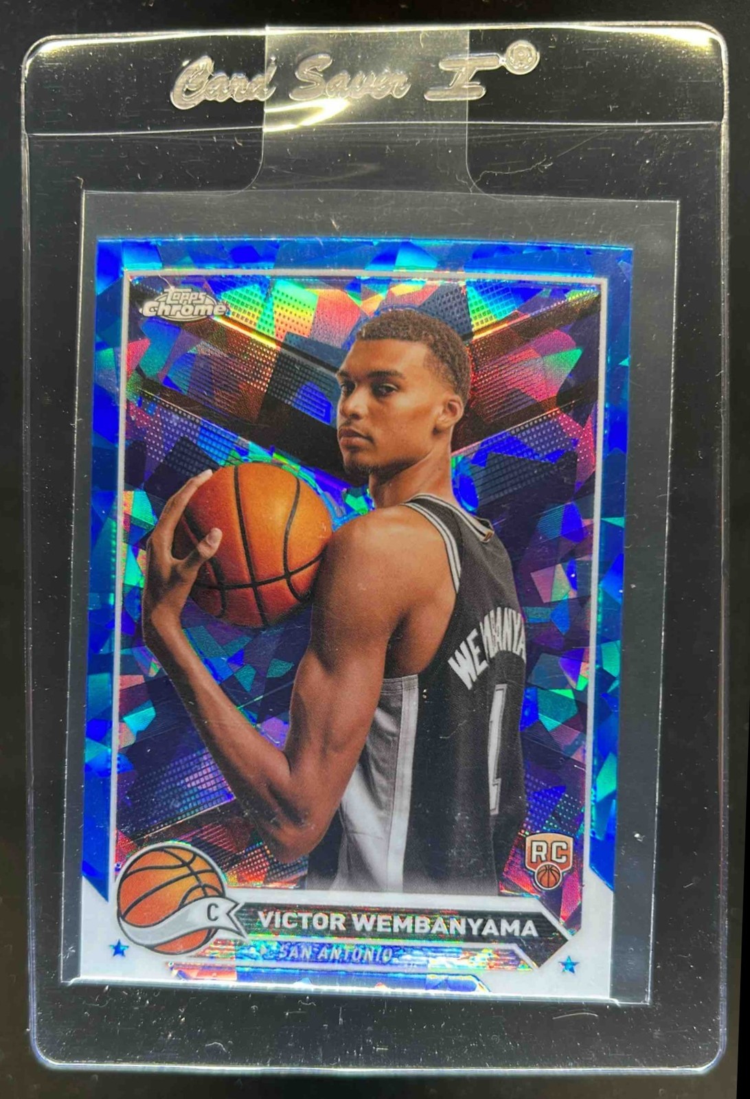 2023-24 Topps Chrome Sapphire Victor Wembanyama RC Rookie #1 Spurs