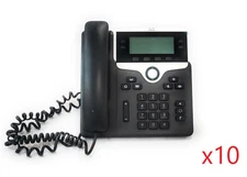 Lot of 10 Cisco CP-7841-K9 Desktop IP Business Phone w/ Stand & Handset
