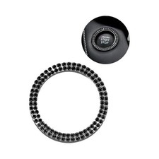 1 pcs Car Bling Crystal Rhinestone Engine Start Ring Decal,Key Ignition Black