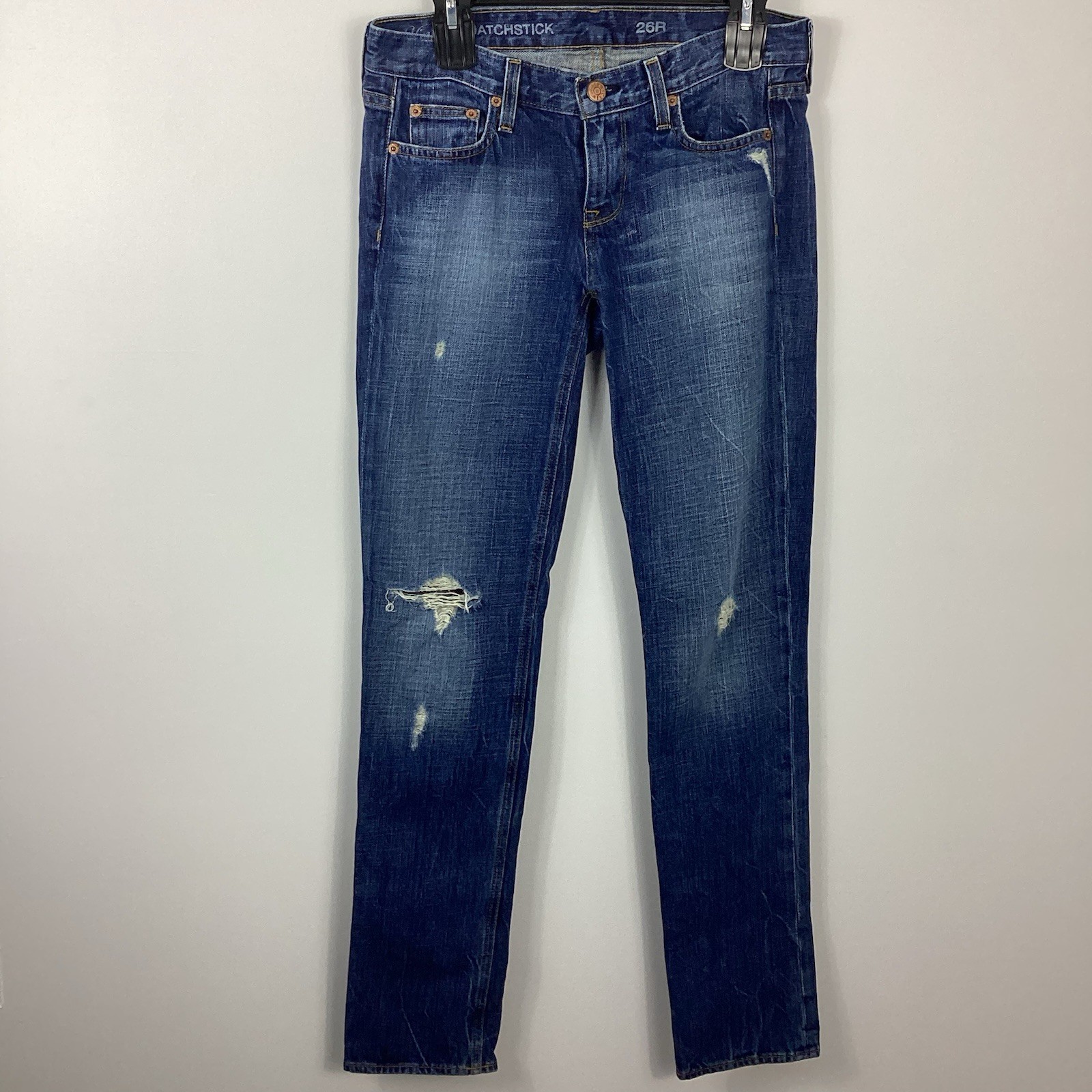 J. Crew Vintage Matchstick Distressed Jeans Size 26R
