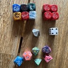 Armory Battletech Dice Warhammer Dungeons Dragons TSR Speckled Pewter Fire Lot