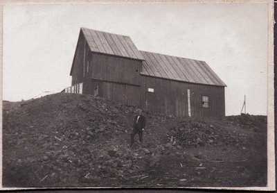 VINTAGE PHOTOGRAPH MENS HAT FASHION MINING BUILDING NOVA SCOTIA CANADA OLD PHOTO