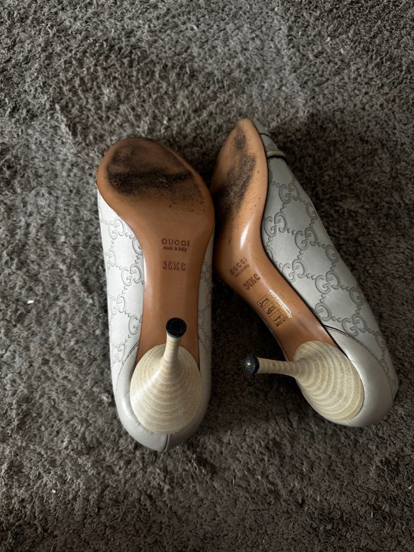 GUCCI Pumps Heel GG Leather Off-White EU36.5/US6.5 120350c thumbnail 11