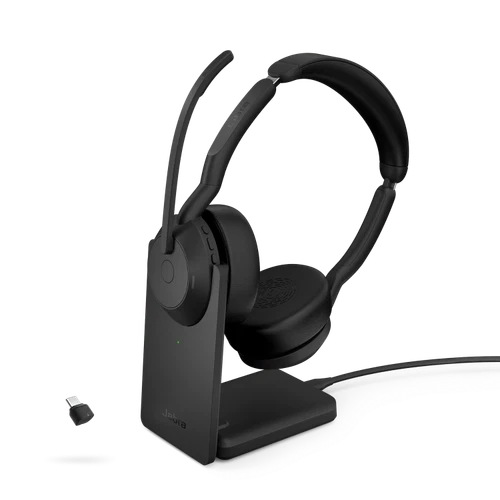 Jabra Evolve2 55 Link 380 USB-C UC Stereo Headset and Stand