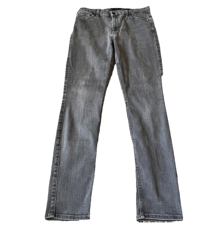 Jen7 By 7 For All Mankind High Rise Ankle Skinny Jeans Womens 16 Washed Gray