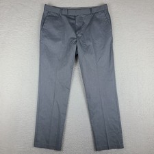 Charles Tyrwhitt Pants Mens 36x30 Gray Herrinbone Slim Fit Non Iron Dress Chino
