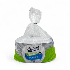 Chinet Classic Platter Compostable Paper Plates 100-Count