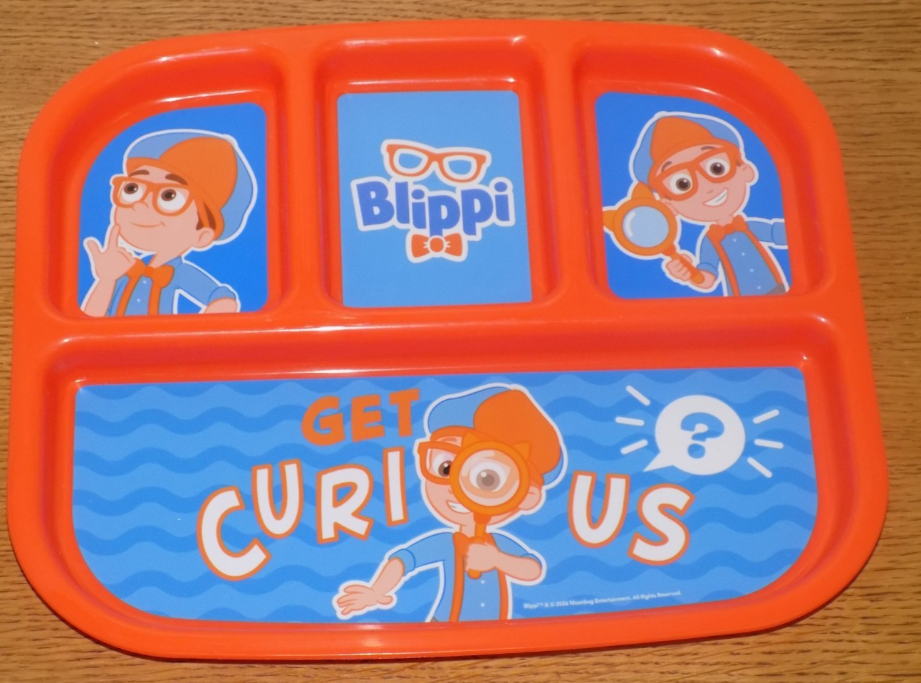 Blippi Plate - Lunch / Dinner Section Plate - BRAND NEW