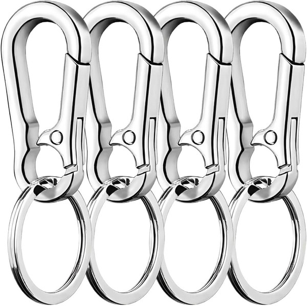 Metall-SchlüSselanhäNger 4 StüCk Karabiner Zinklegierung Schnellverschluss Clip-image