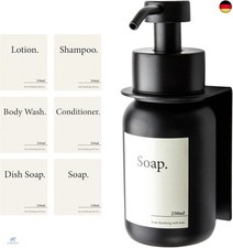 Designfabrik Hamburg | Glas Seifenspender mit Wandhalterung selbstklebend |