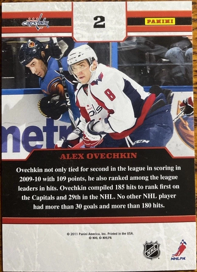 2010-11 Zenith Gifted Grinders Alex Ovechkin #2 Washington Capitals - Image 2 of 2
