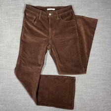 Levis 726 Flare Corduroy Pants Brown Womens 29x30 NWOT Western Boho 70s Style