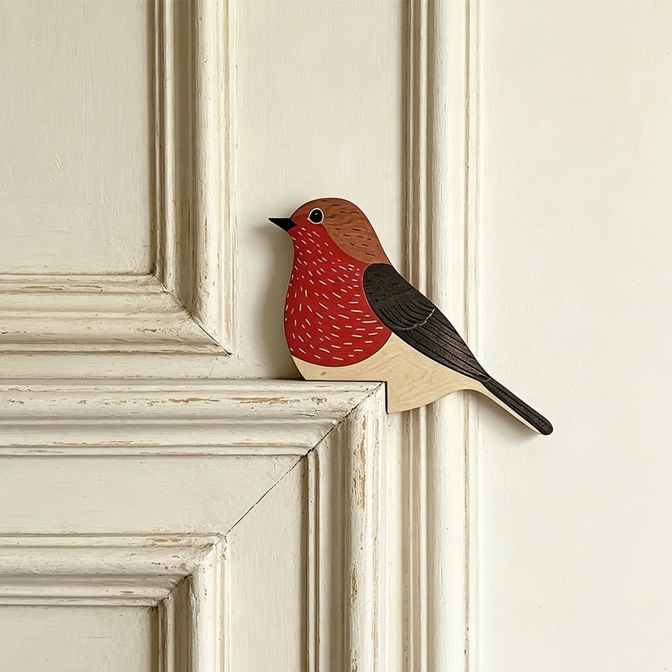 Hanging Wood Birds Wooden Bird Wall Decor For Artistic Interior Design ...